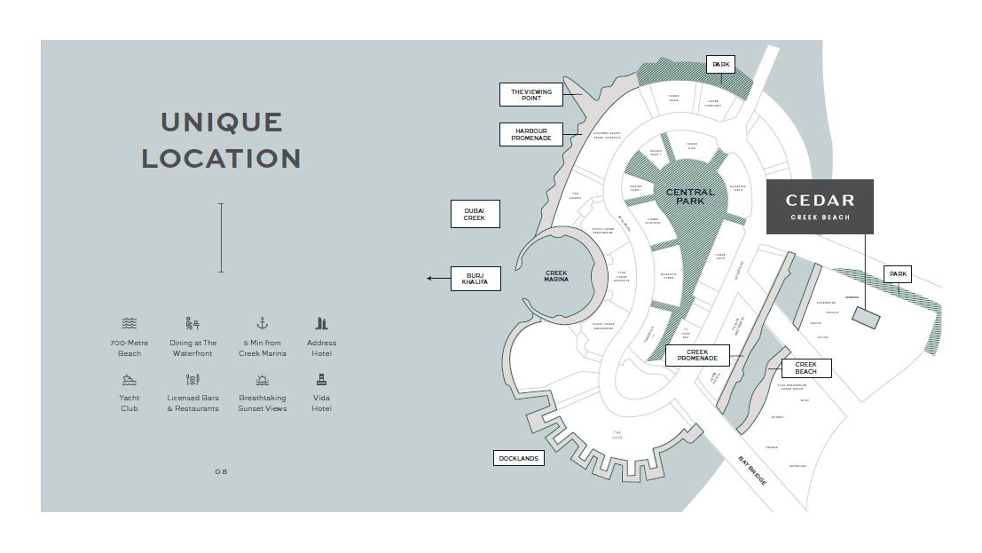 Emaar Cedar Creek Beach Location Image