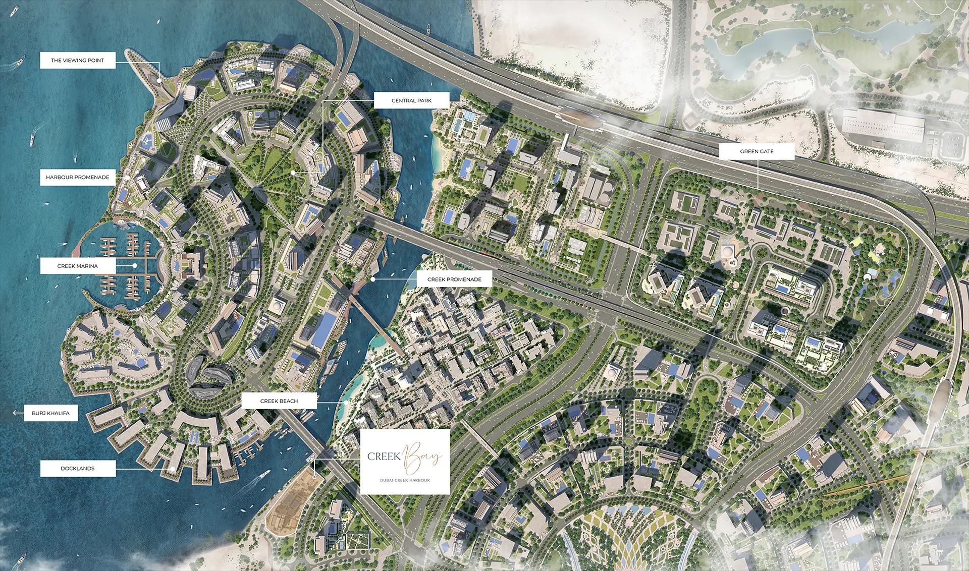 Emaar Creek Bay Location Image