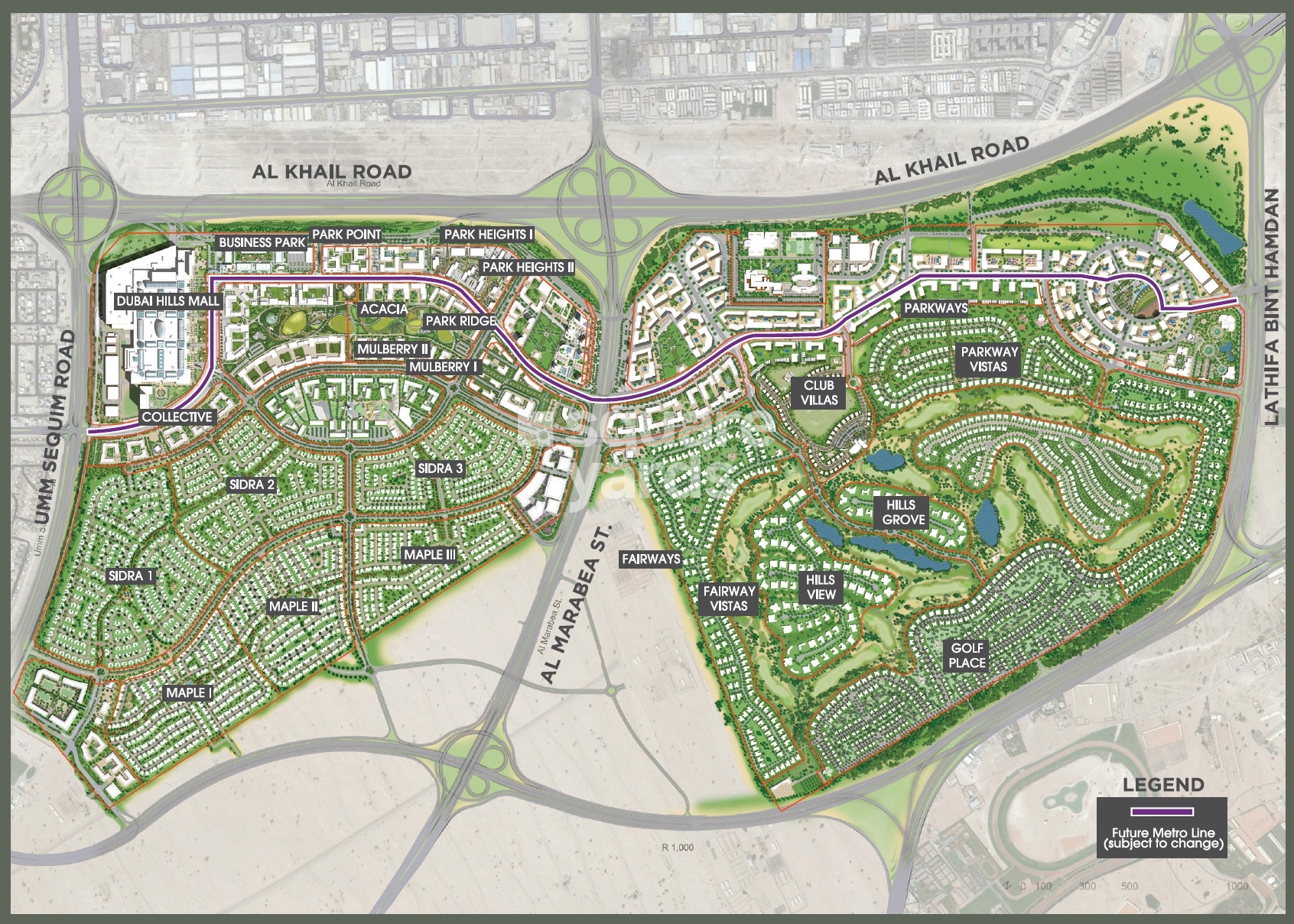 Emaar Dubai Hills Estate Master Plan Image