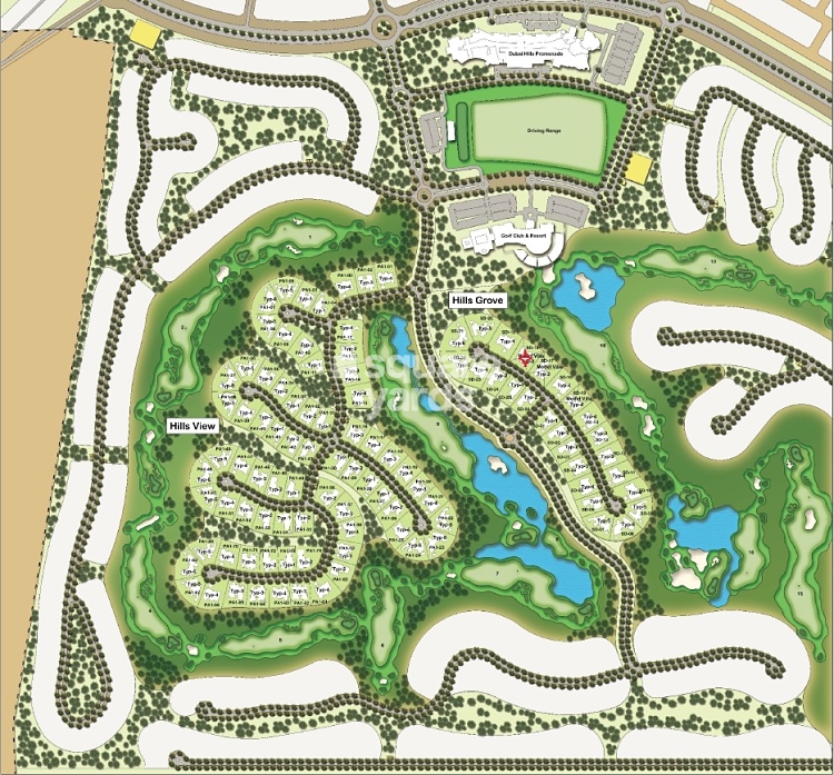 Emaar Dubai Hills Grove Master Plan Image