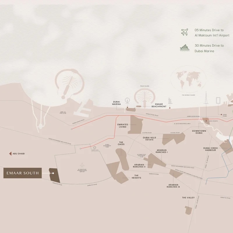 Emaar Golf Acres Location Image