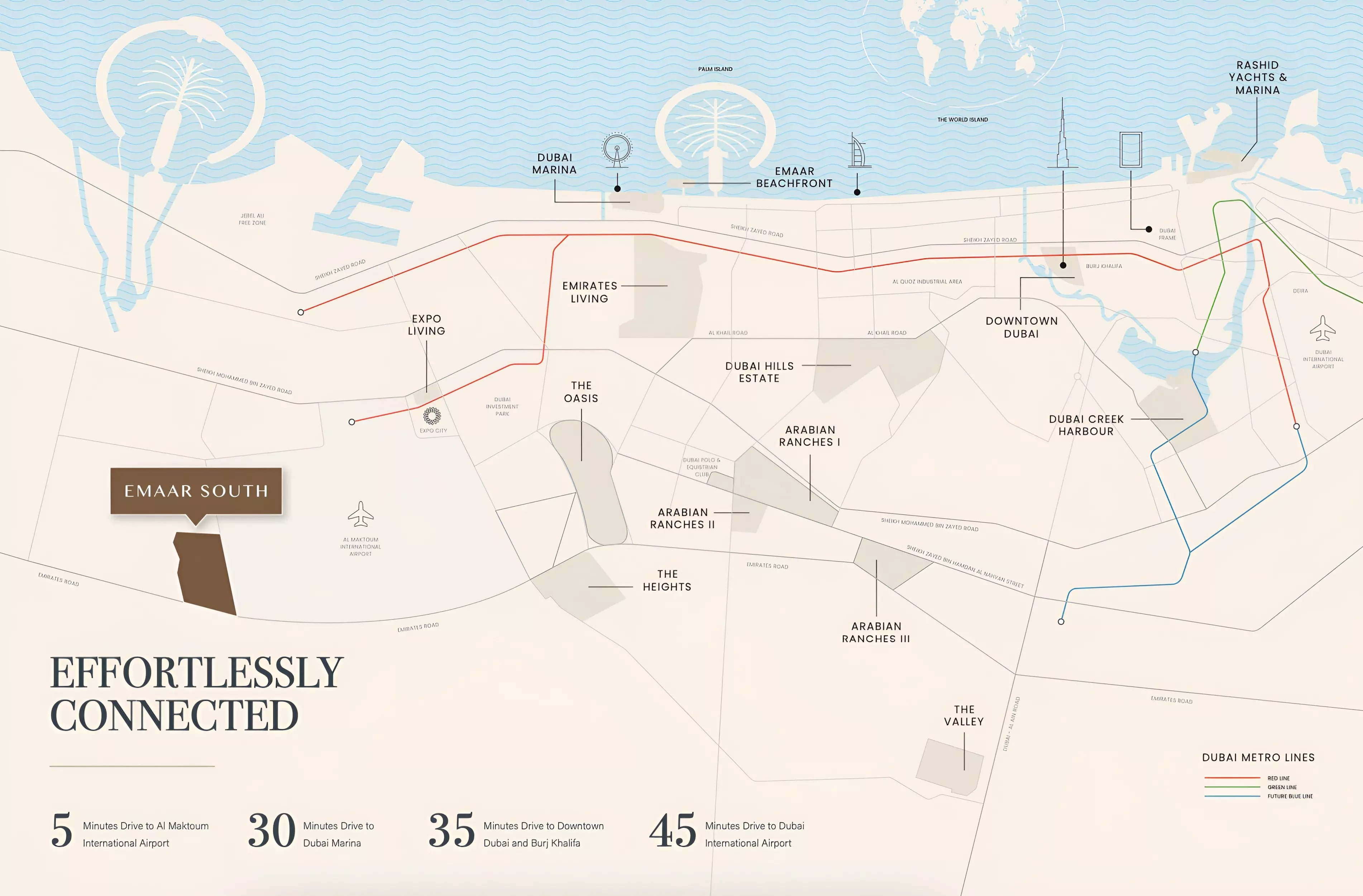 Emaar Golf Hills Location Image