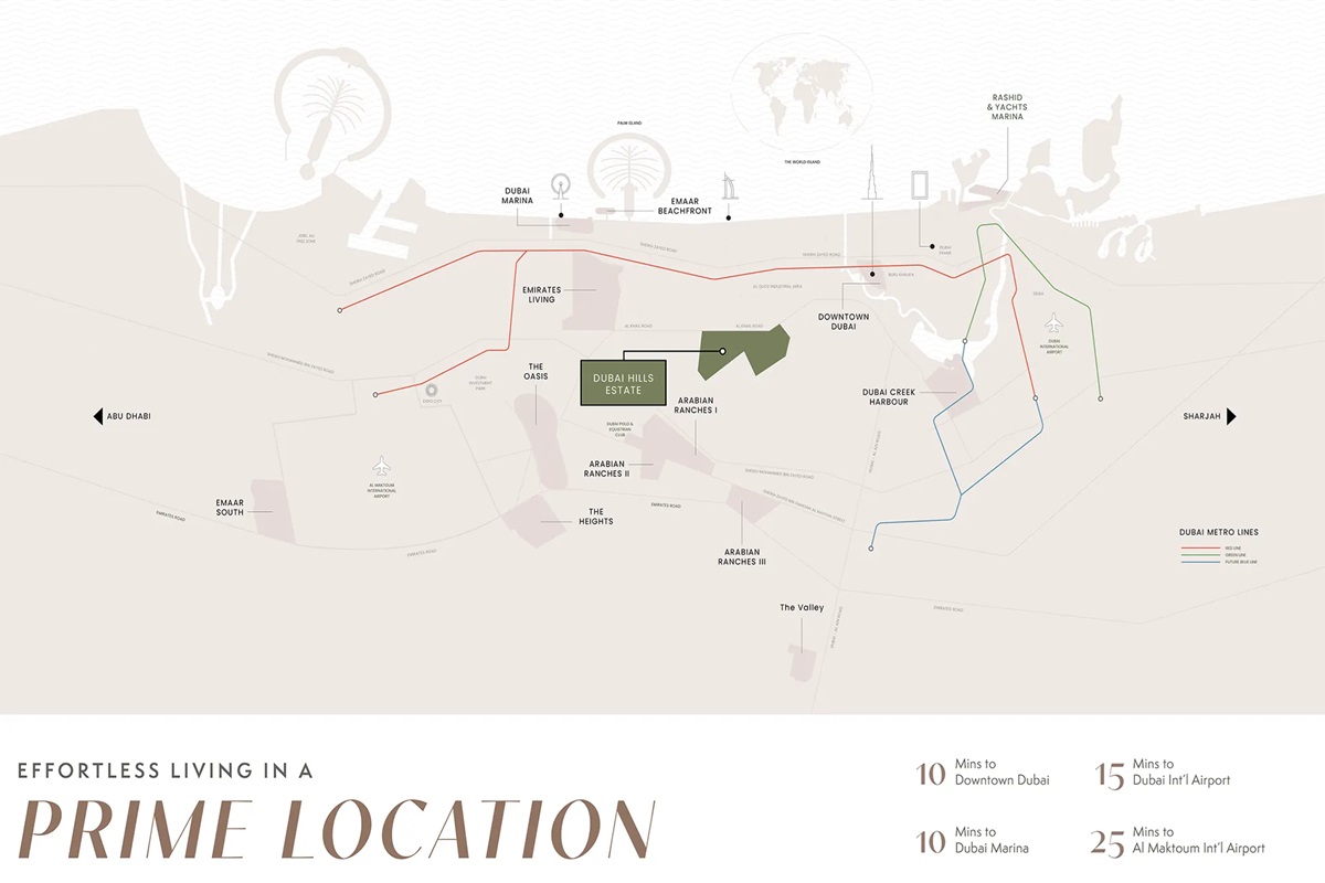 Emaar Golf Hillside Location Image