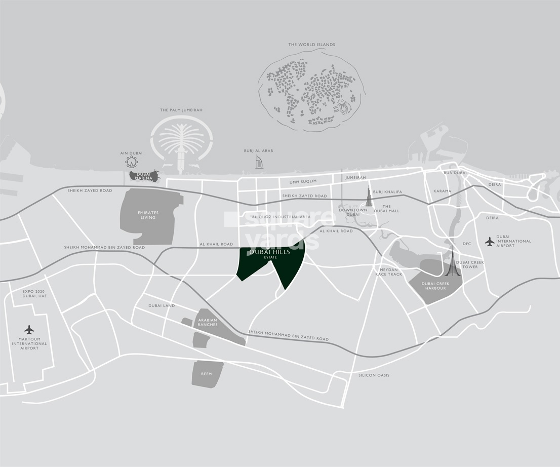 Emaar Golf Place Terraces Location Image