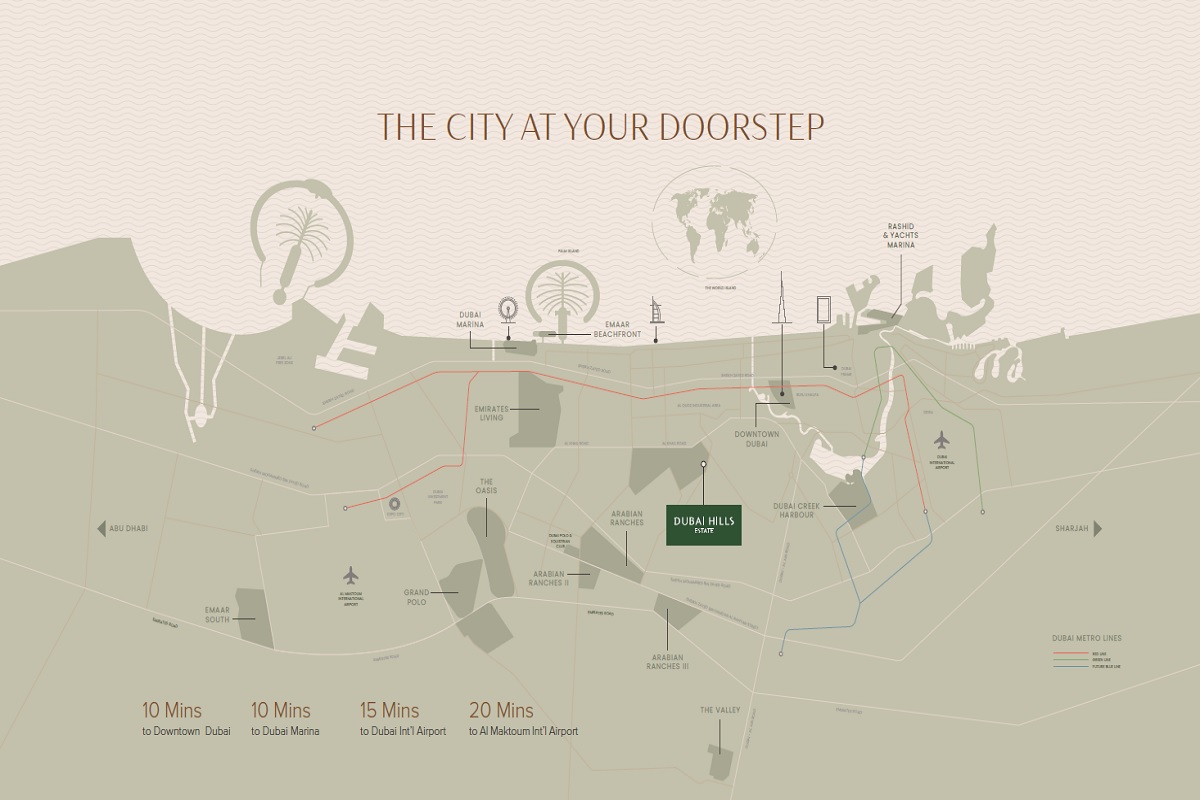 Emaar Greencrest Location Image