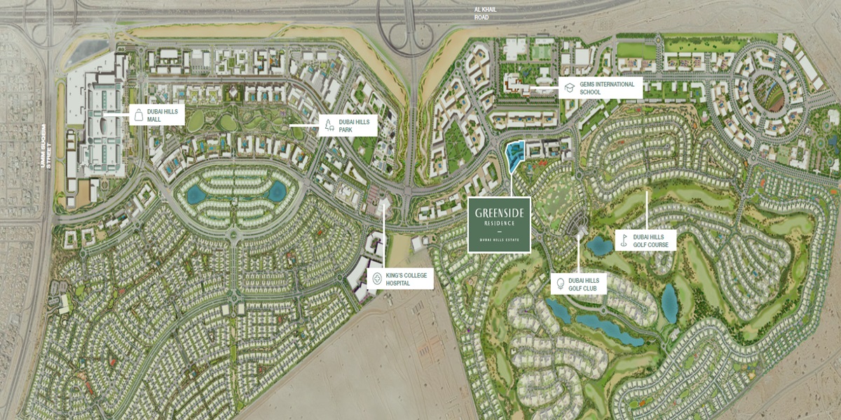 Emaar Greenside Residence Location Image