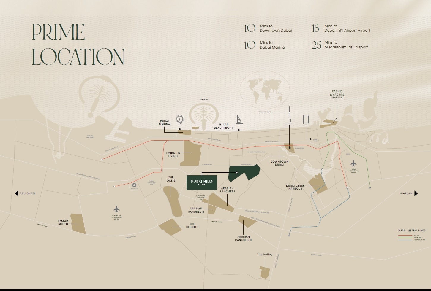 Emaar Hillsedge Location Image