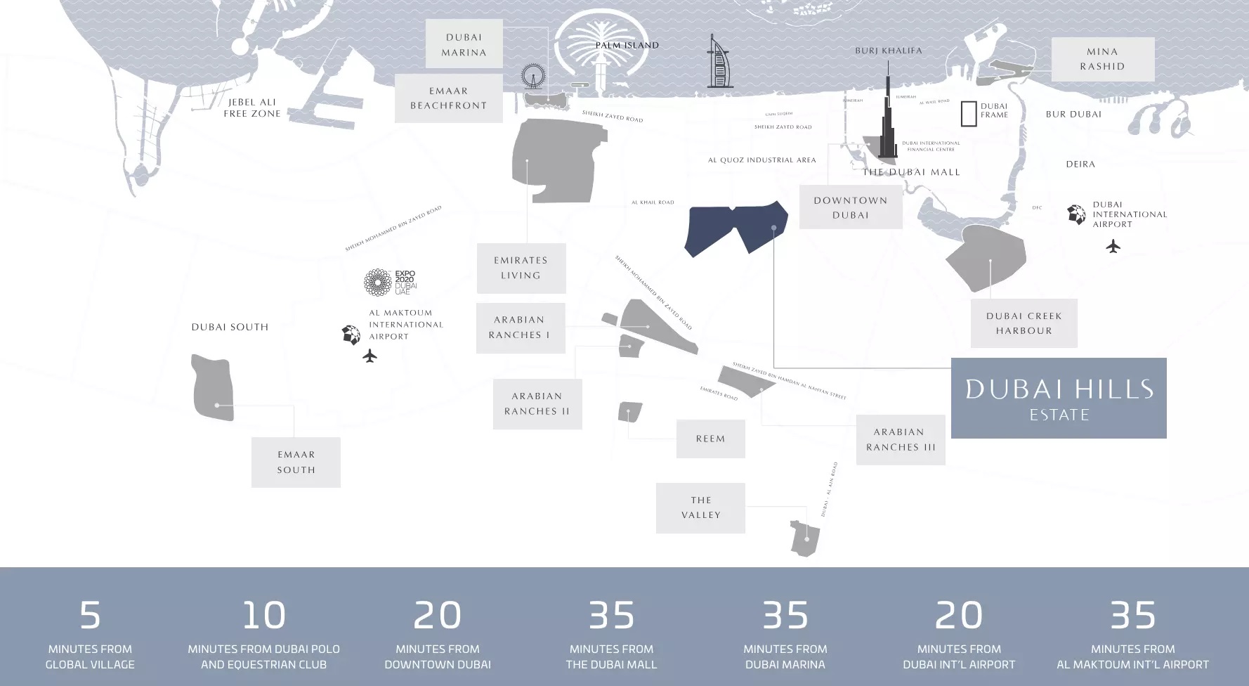 Emaar Lamborghini Villas Location Image