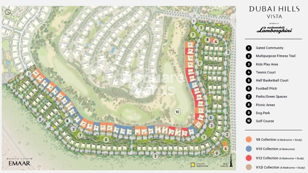 Emaar Lamborghini Villas Master Plan Image