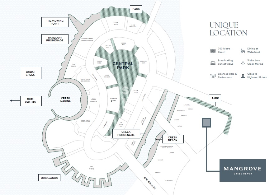 Emaar Mangrove Location Image