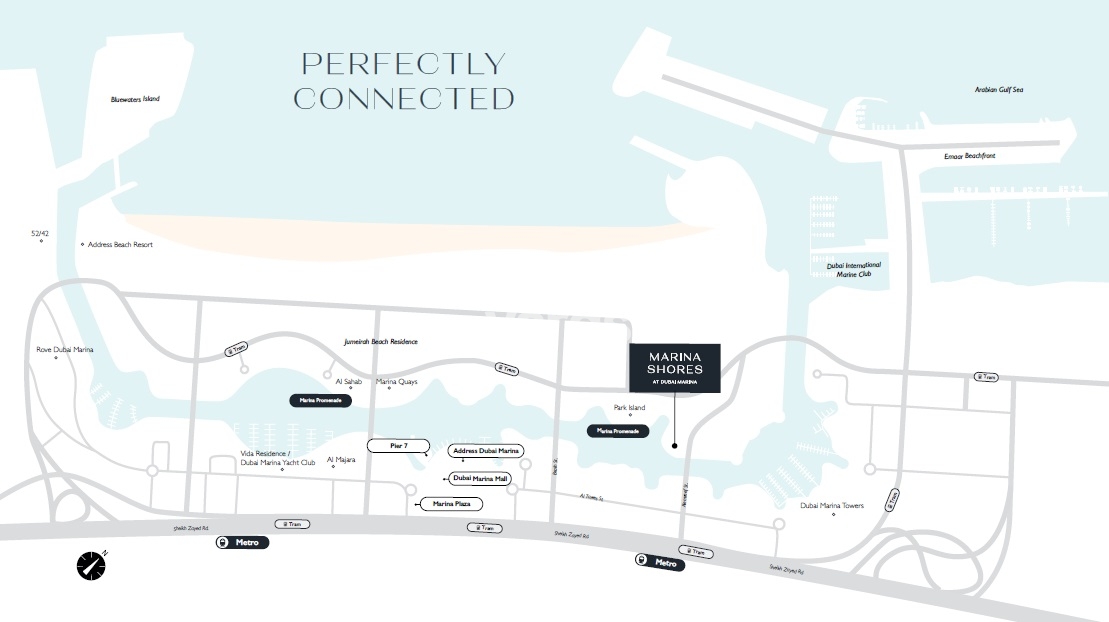 Emaar Marina Shores Location Image