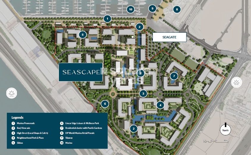 Emaar Mira Rashid Seascape Master Plan Image