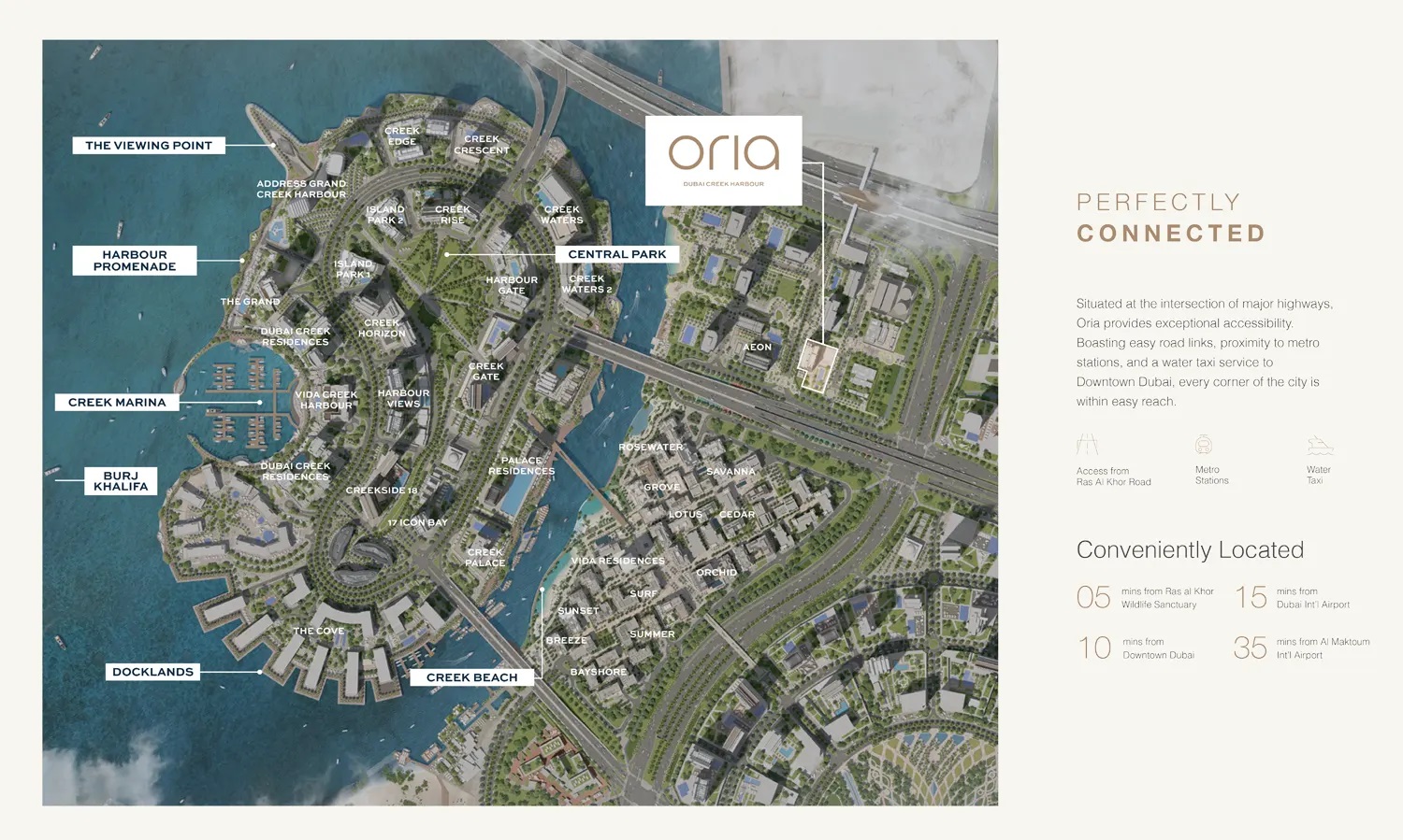 Emaar Oria Apartments Location Image