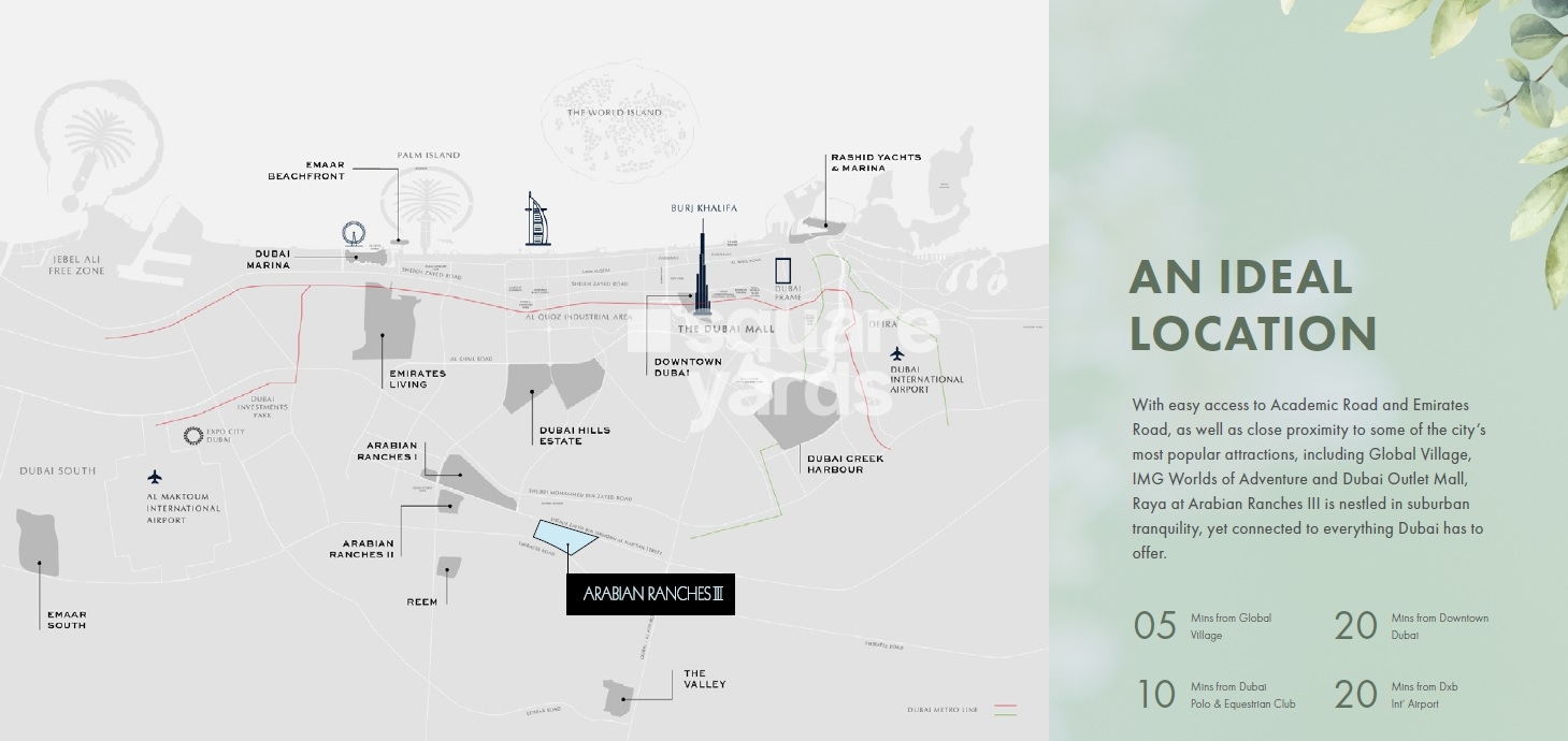 Emaar Raya Townhouses Location Image