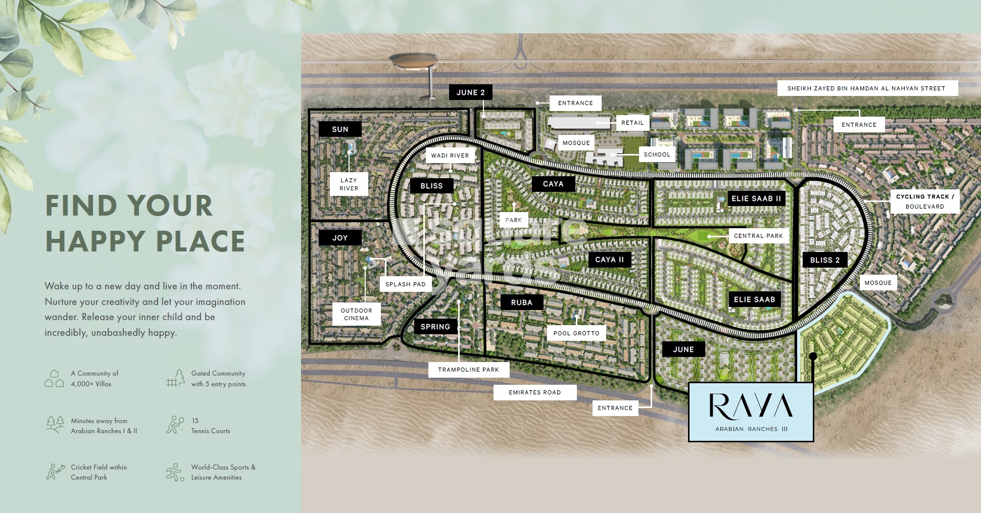 Emaar Raya Townhouses Master Plan Image