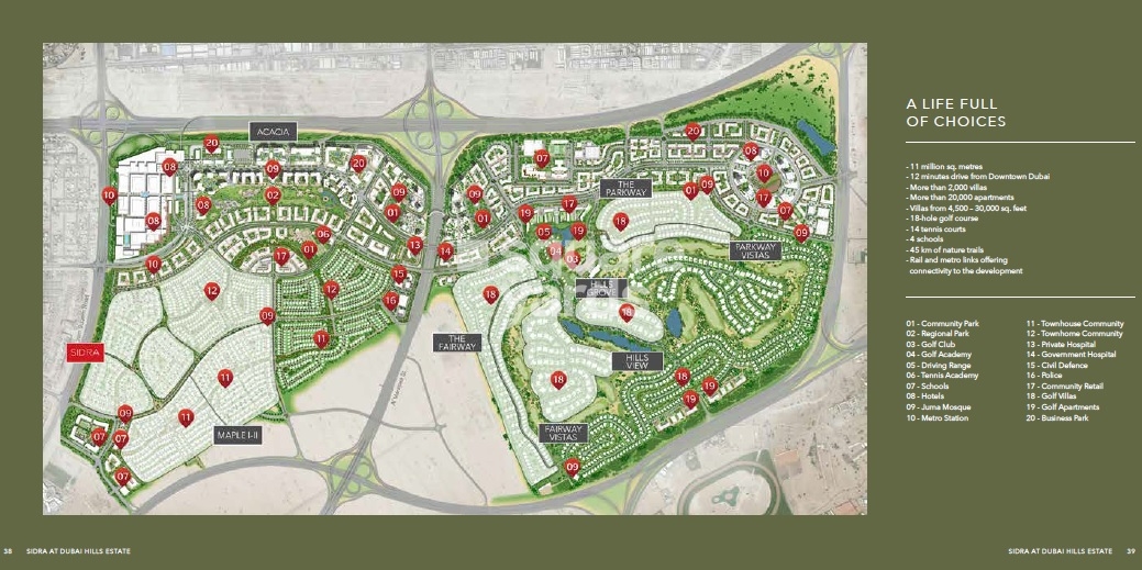 Emaar Sidra Villas Master Plan Image