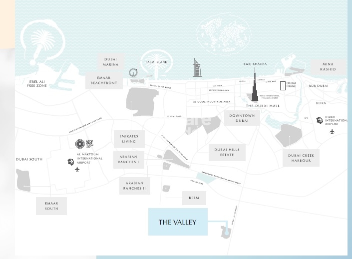 Emaar Talia The Valley Location Image