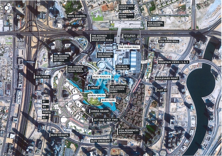 Emaar The Address Residence Fountain Views Location Image
