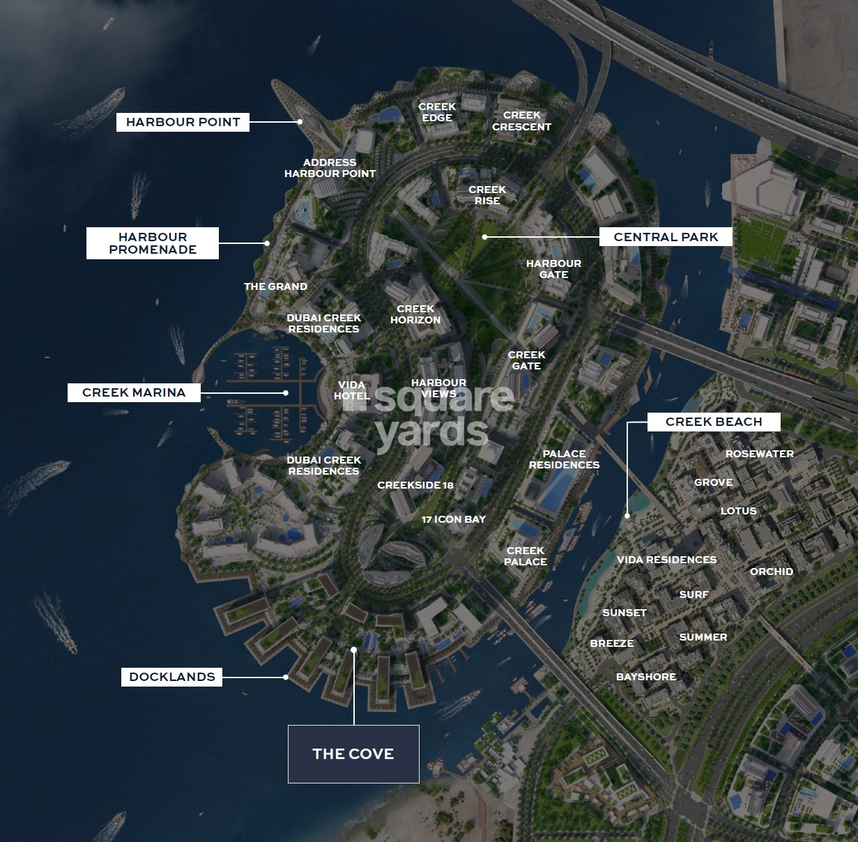 Emaar The Cove Location Image