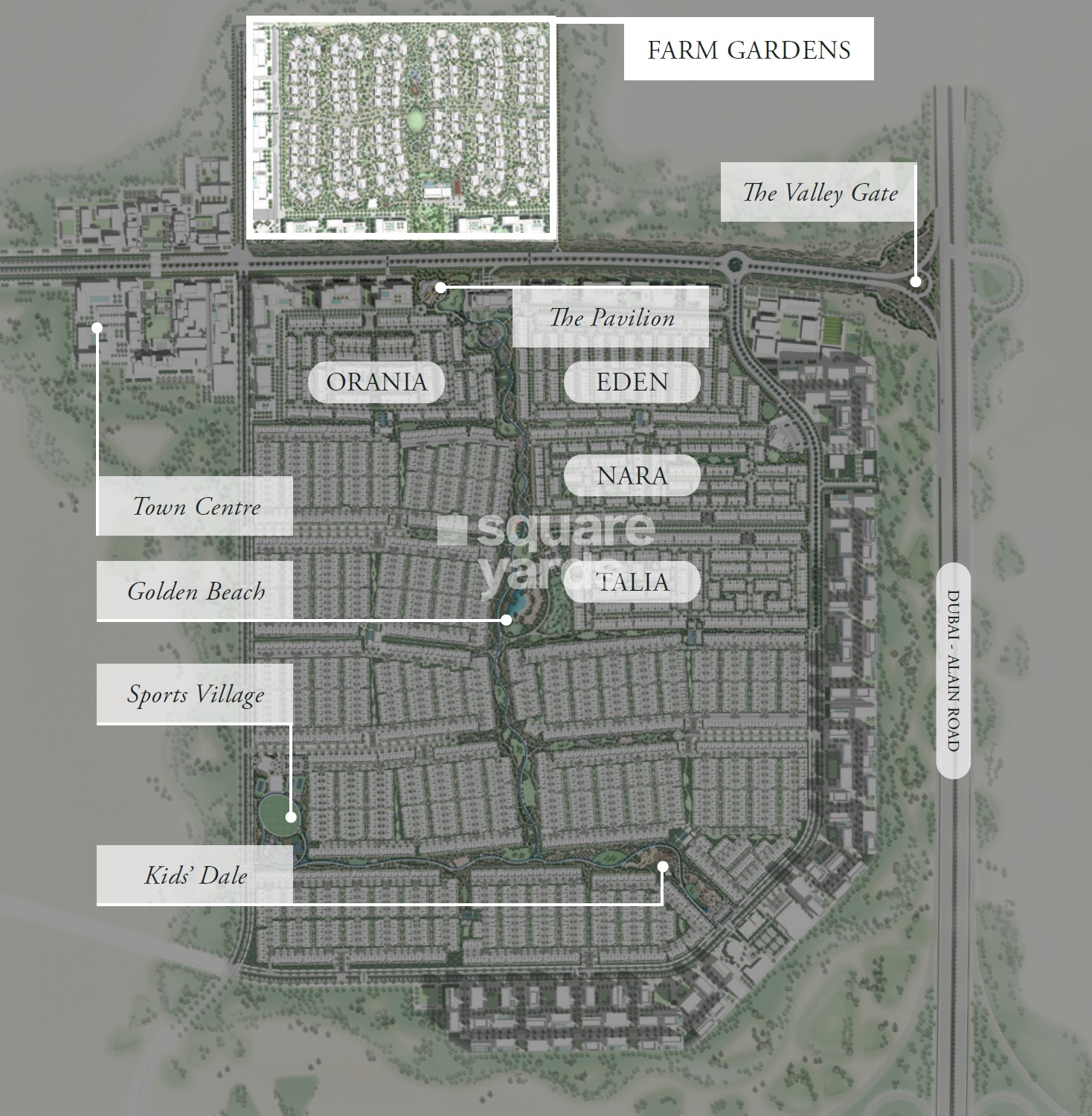 Emaar The Valley Farm Gardens Location Image