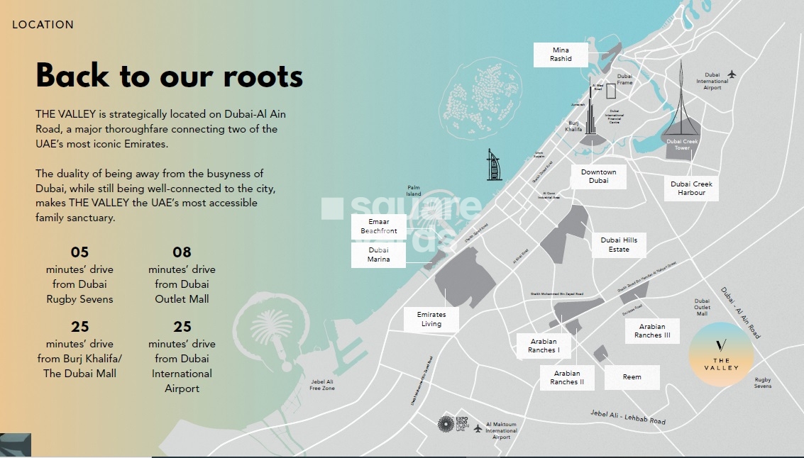 Emaar The Valley Location Image