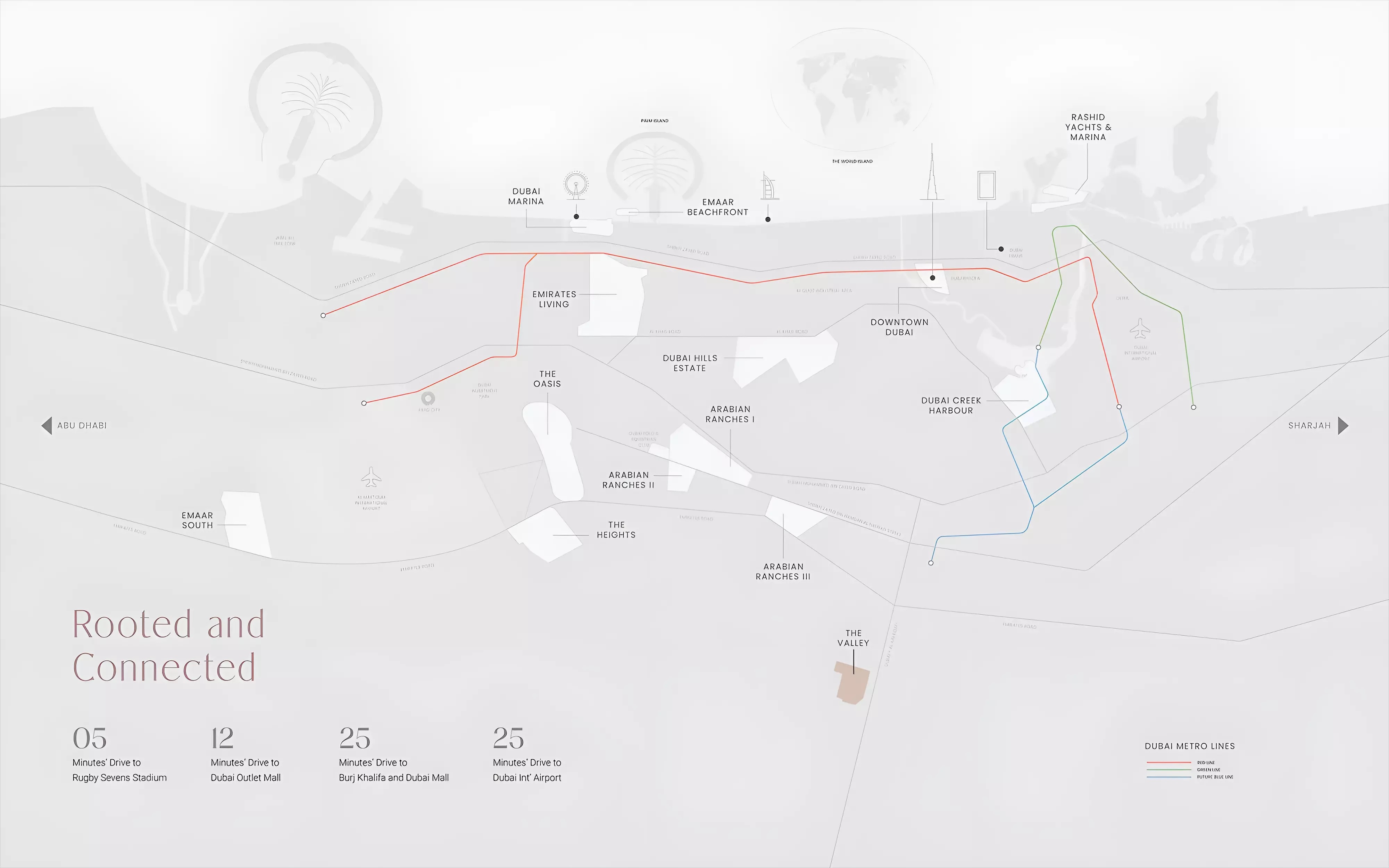 Emaar Vindera The Valley Location Image