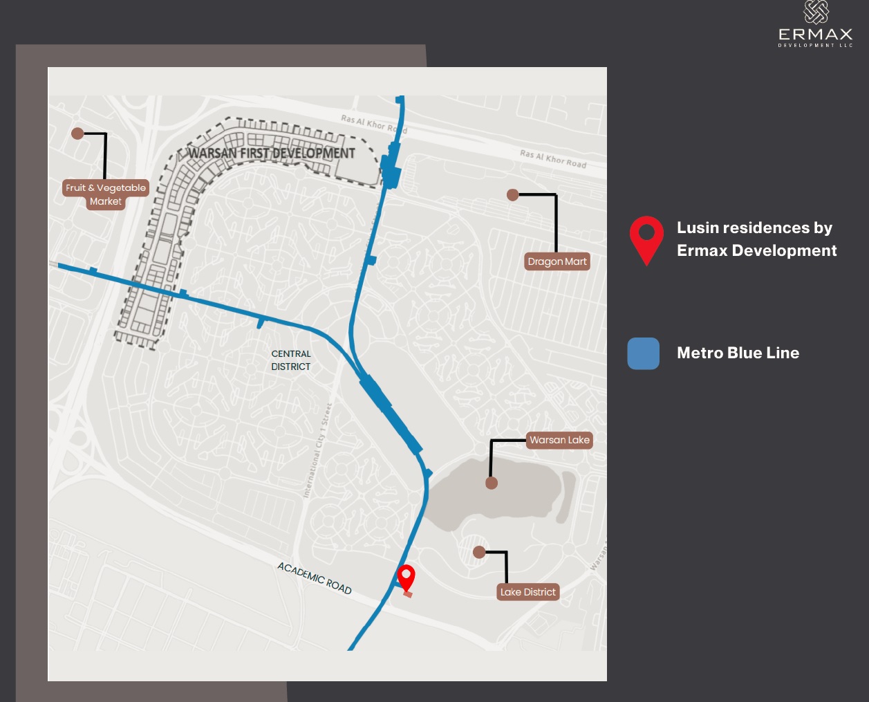 Ermax Lusin Residences Location Image