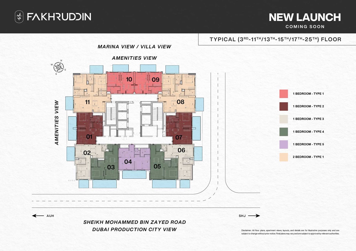 Fakhruddin Treppan Tower Floor Plans
