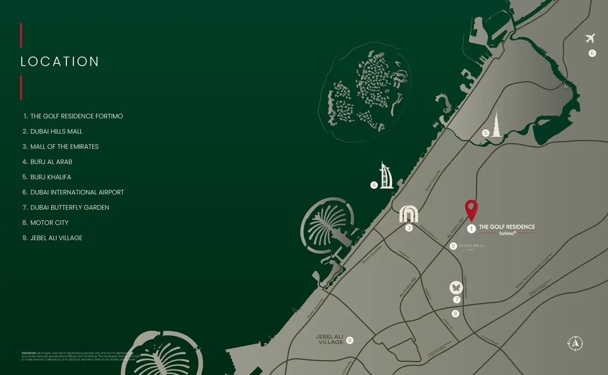 Fortimo Golf Residences Location Image