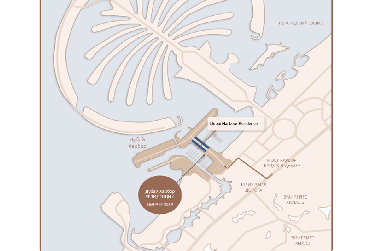 H And H Dubai Harbour Residences Location Image