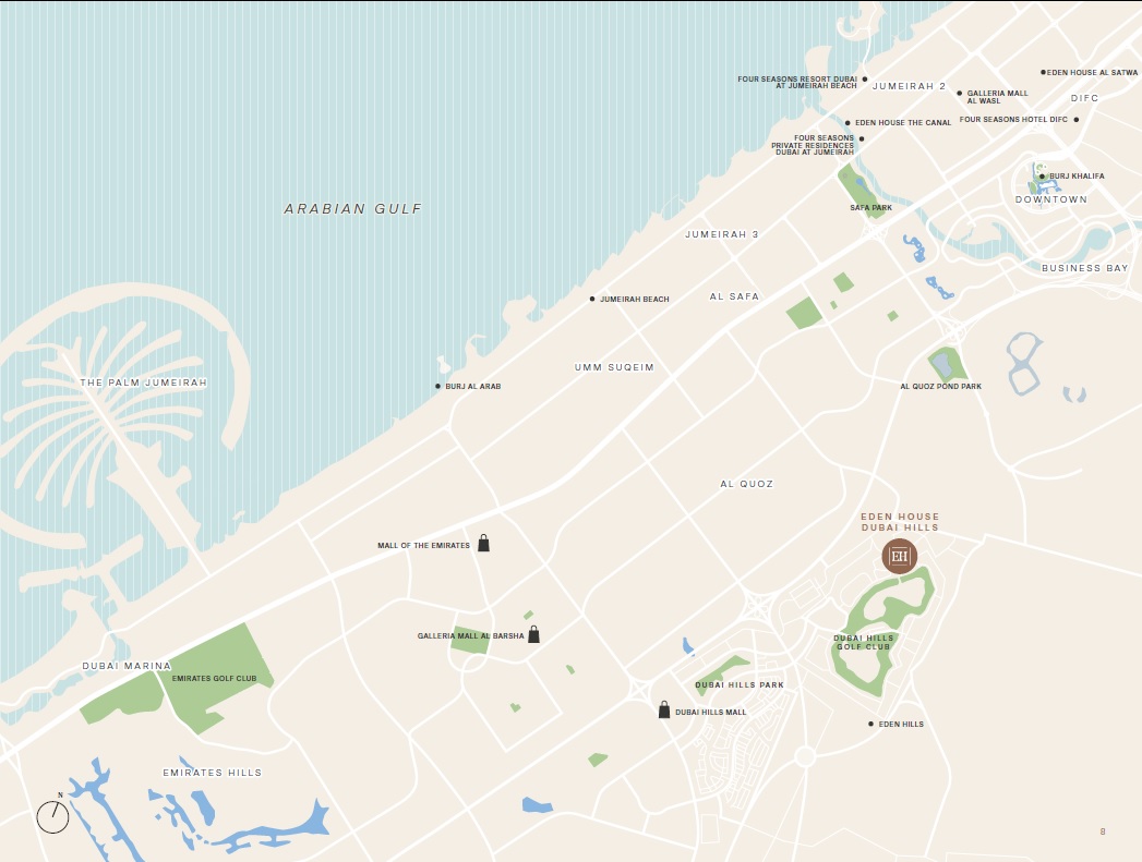 H And H Eden House Dubai Hills Location Image