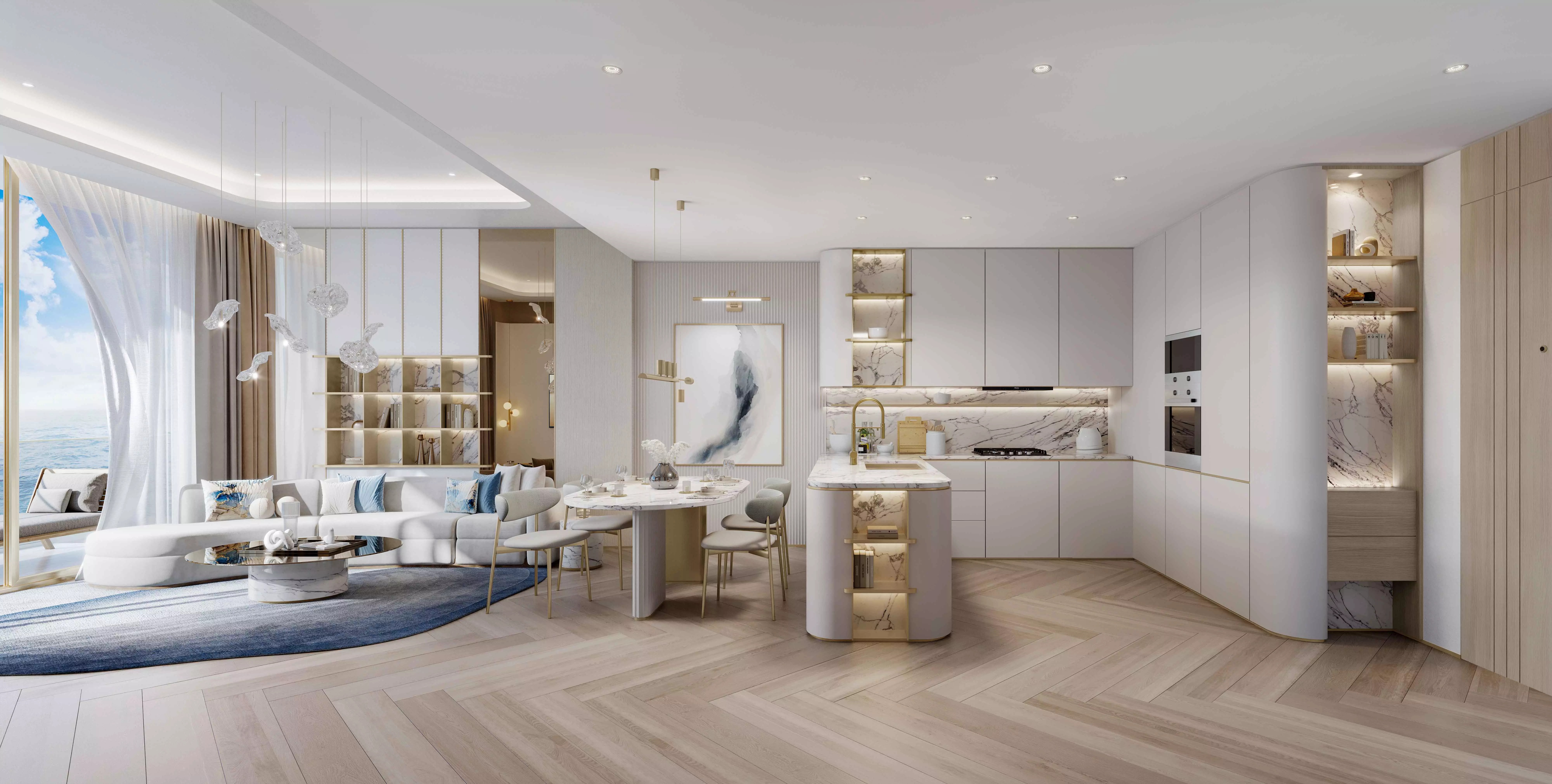 Imtiaz Beach Walk Residence Apartment Interiors