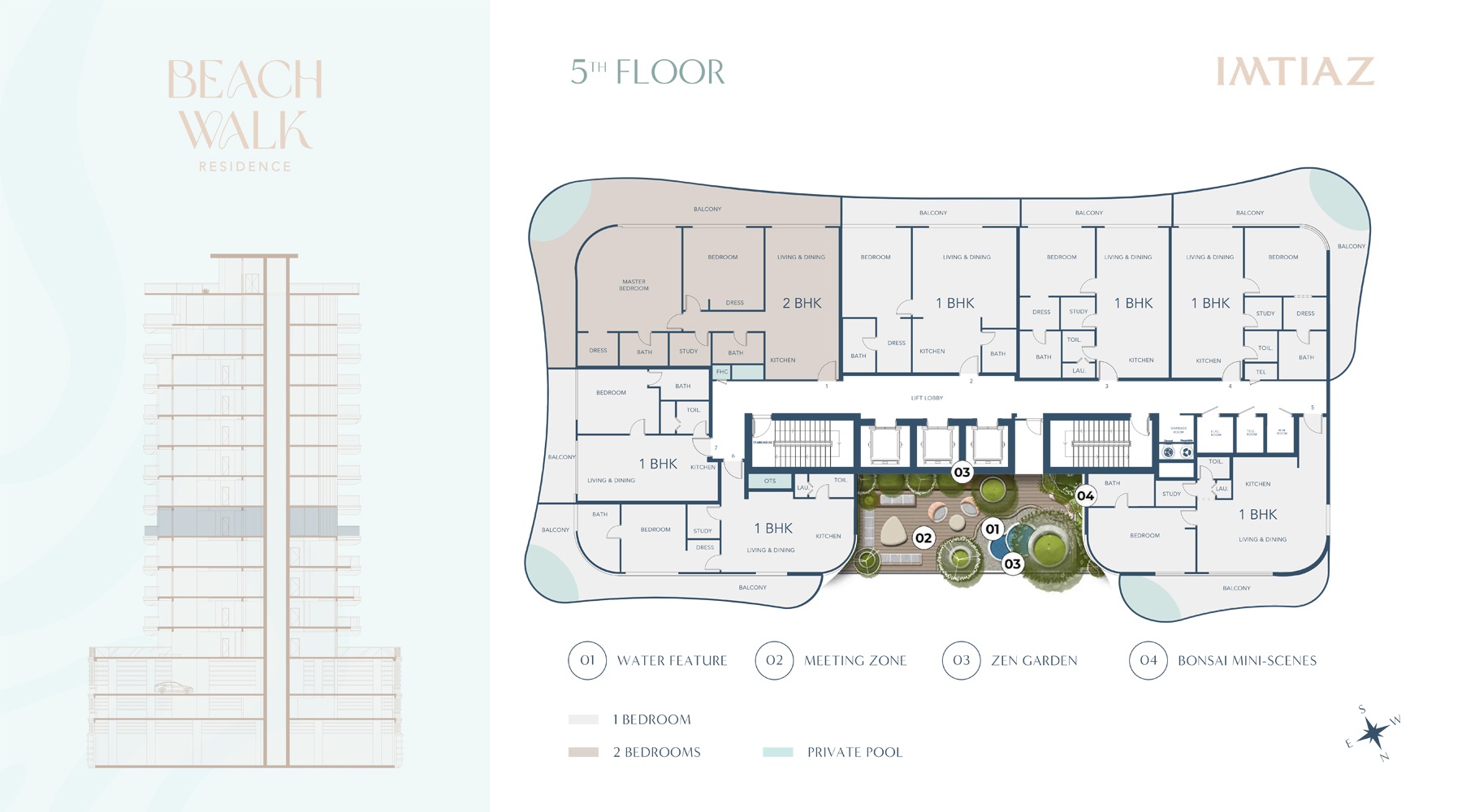 Imtiaz Beach Walk Residence Floor Plans