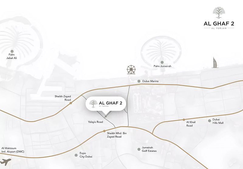 Jersey Al Ghaf Residence 2 Location Image