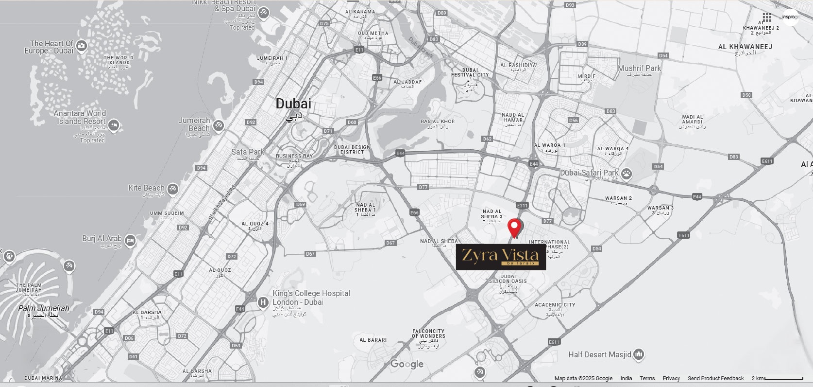 Laraix Zyra Vista Residences Location Image