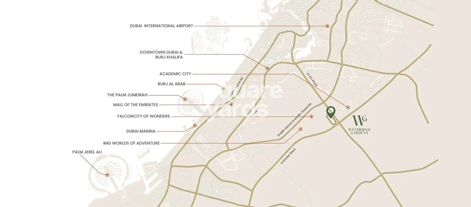 LEOS Weybridge Gardens Location Image