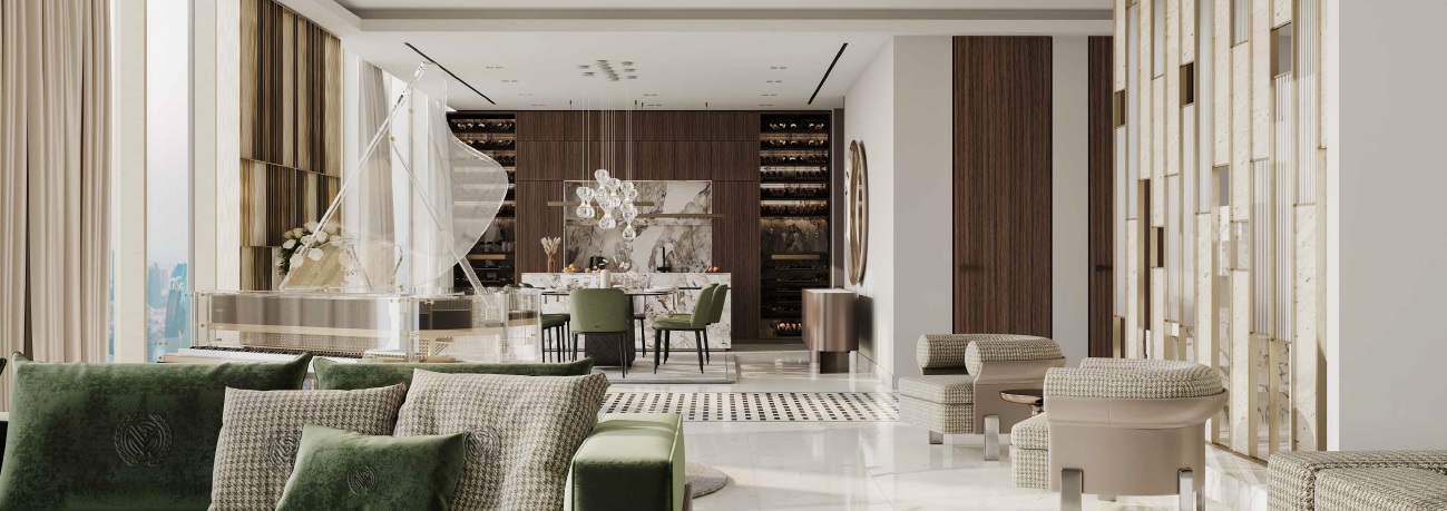 London Franck Muller Aeternitas Tower Apartment Interiors