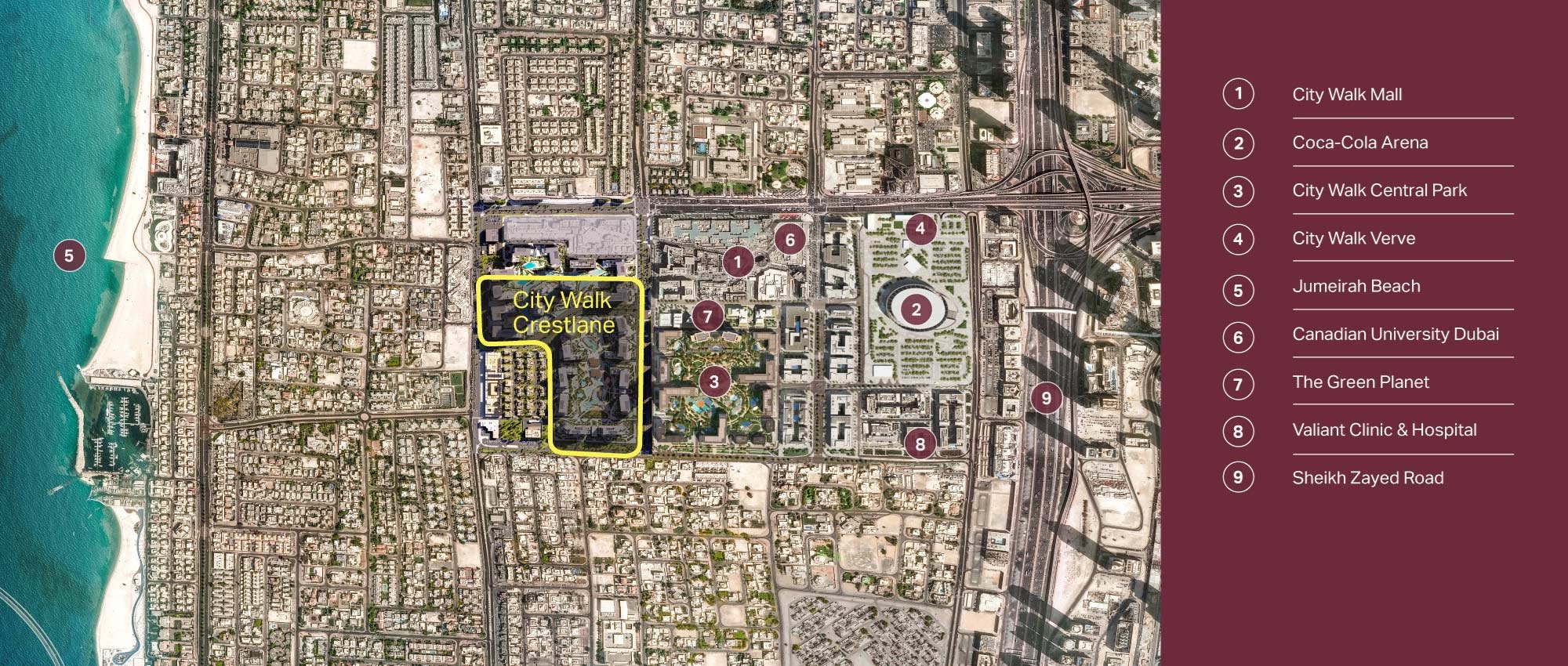 Meraas City Walk Crestlane Master Plan Image