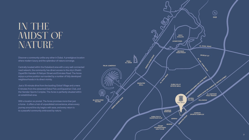 Meraas The Acres Estates Location Image