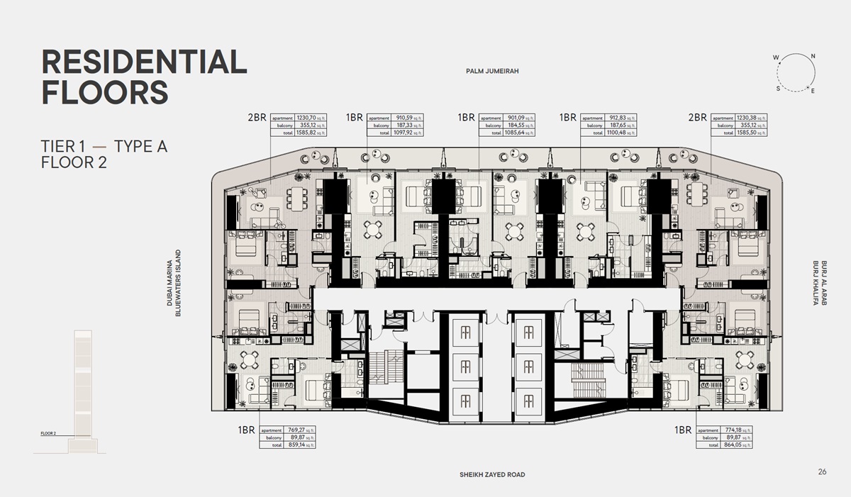 Mered Iconic Residences Floor Plans