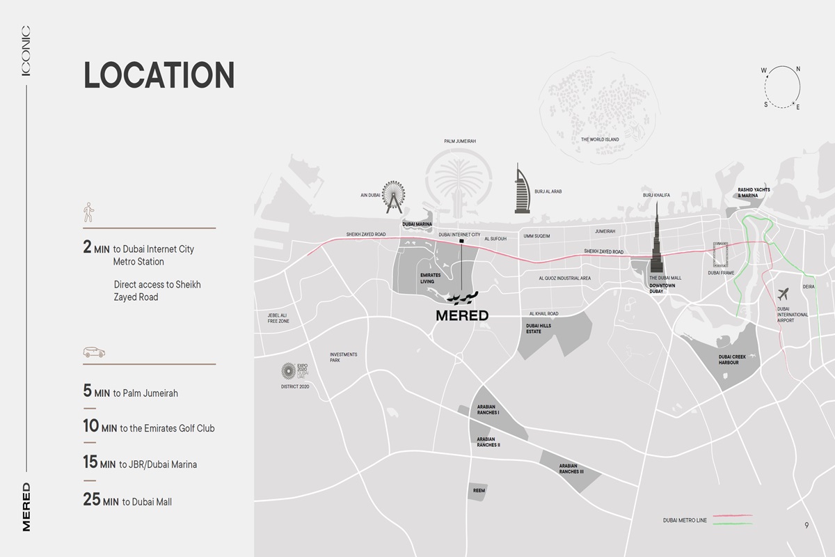 Mered Iconic Residences Location Image