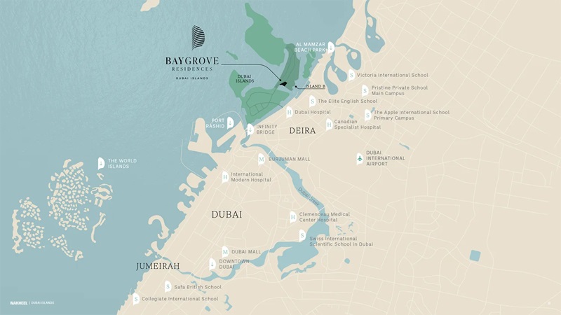 Nakheel Bay Grove Residences Location Image
