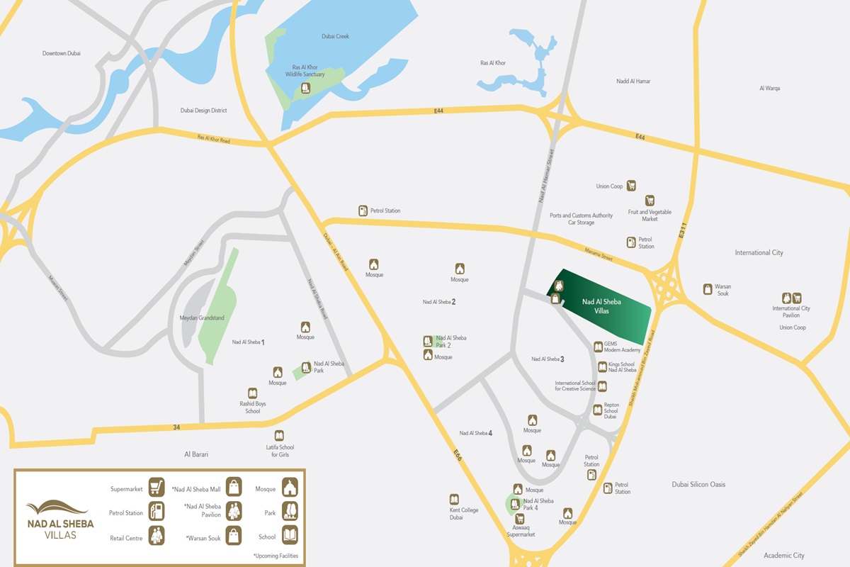 Nakheel Nad Al Sheba Villas Location Image