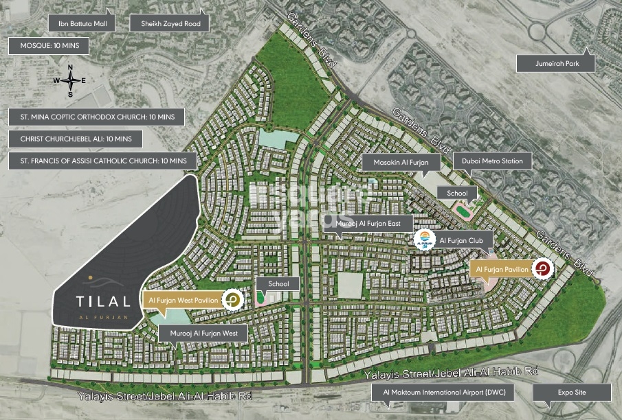 Nakheel Tilal Al Furjan Master Plan Image