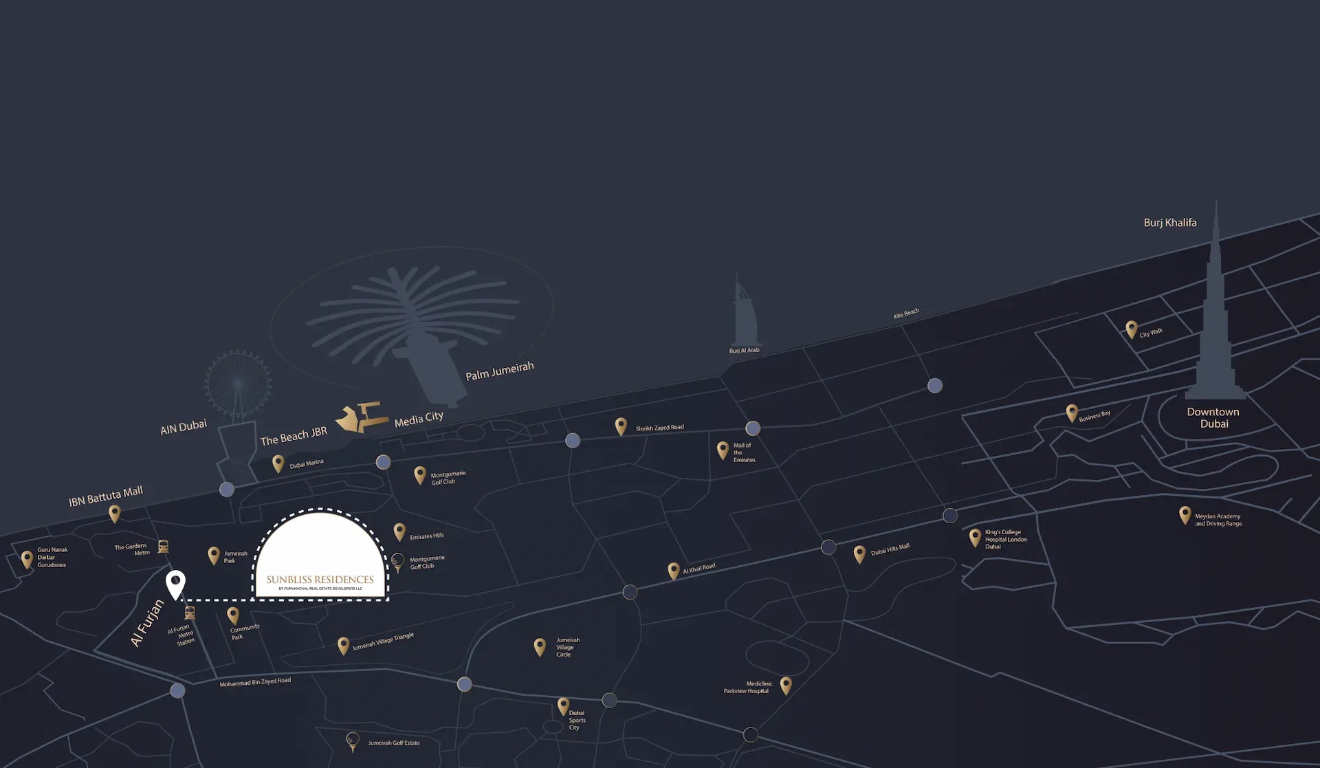 Purvanchal Sunbliss Residence Location Image