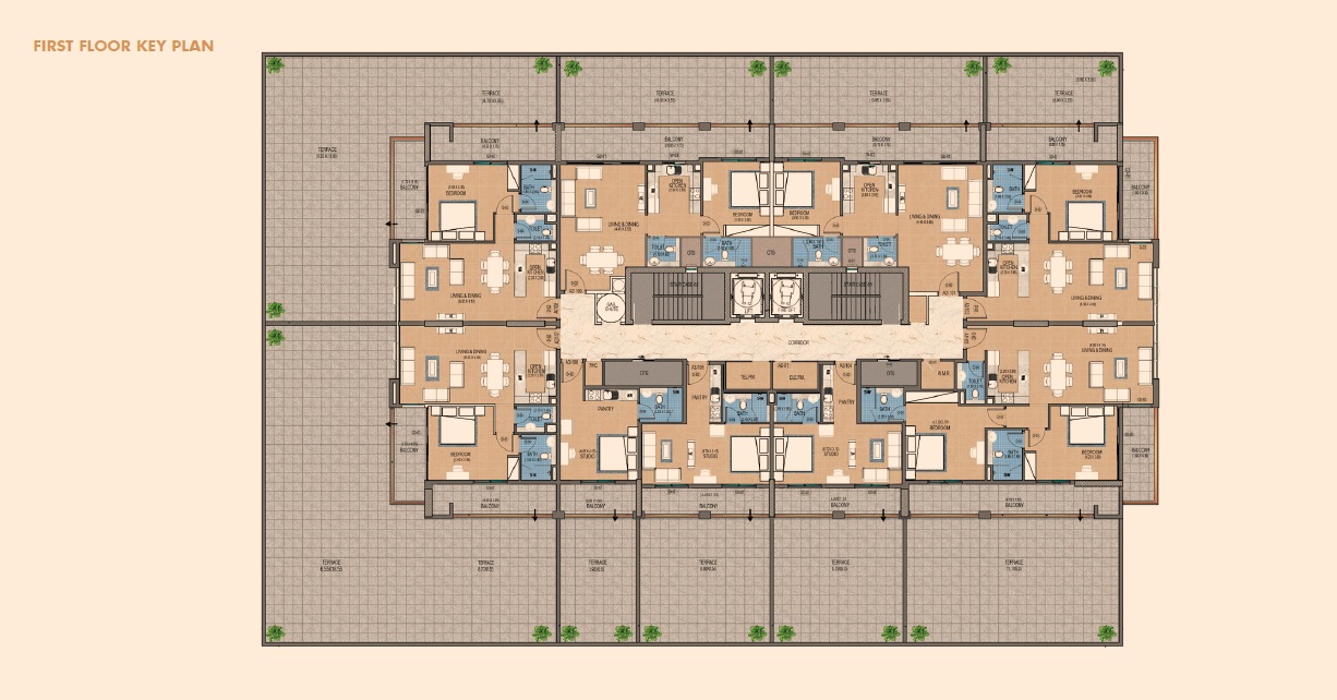 Purvanchal Triana Residences Floor Plans