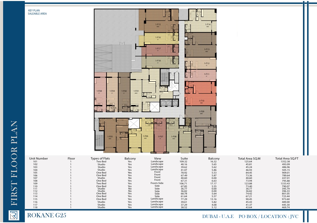 Rokane G25 Floor Plans