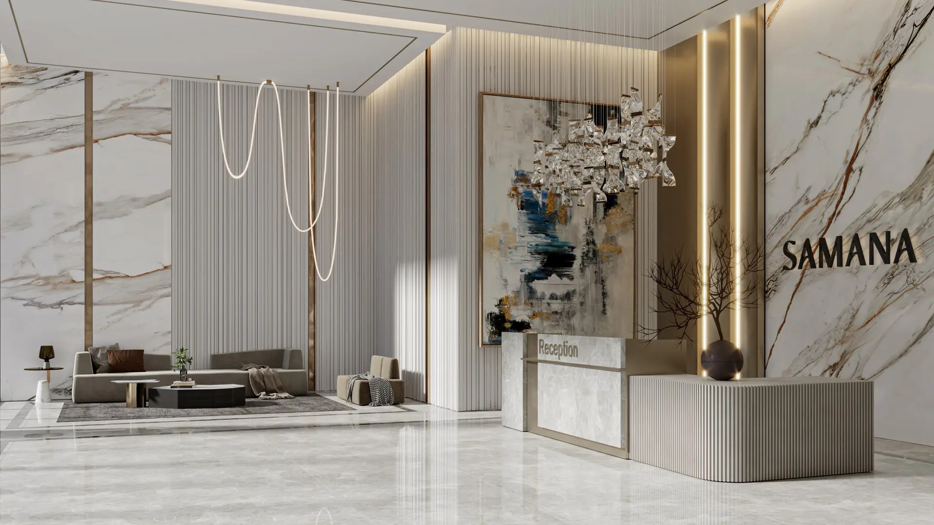 Samana Barari Heights Waiting Lounge