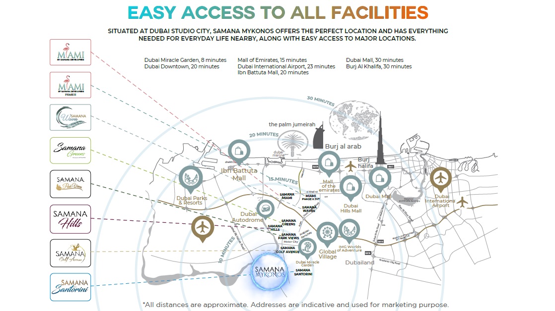 Samana Mykonos Apartments Location Image