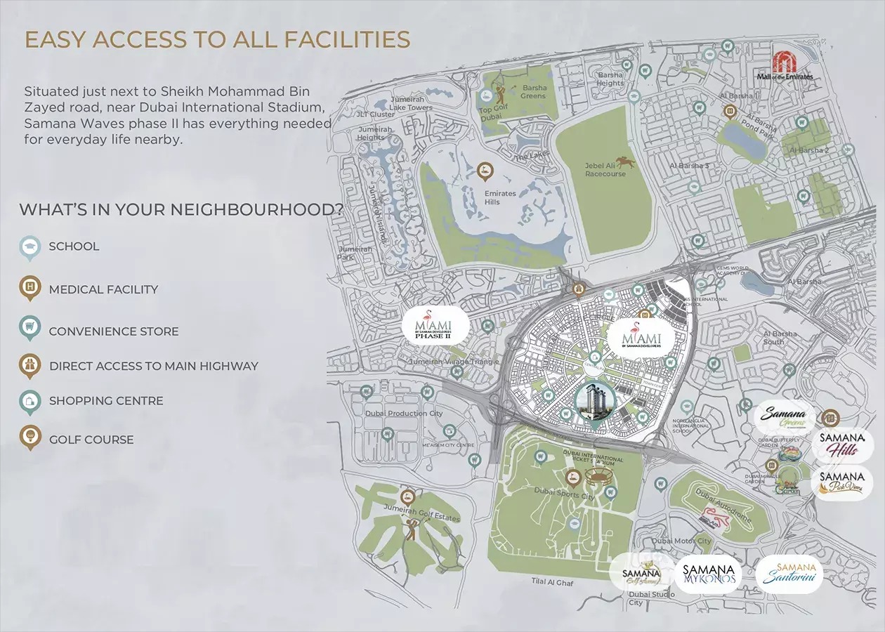 Samana Waves Residences Phase 2 Location Image